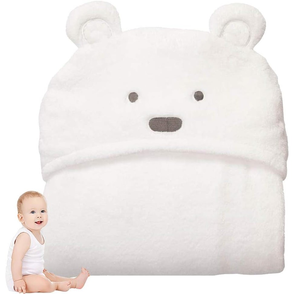 Hooded Bath Towel - Cute Bear Hooded Towel for Kids