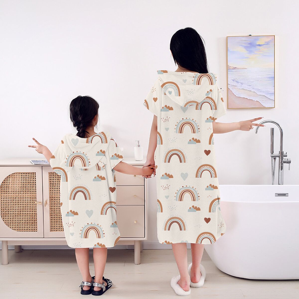Hooded Bath Towel - Elinfant Quick-drying Microfiber Adult Kids Baby