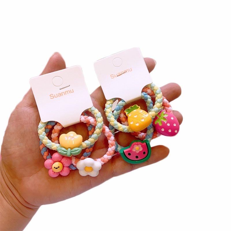 Newborn Gift Set - 3pcs/set Kids Kawaii Flower Fruit Hair