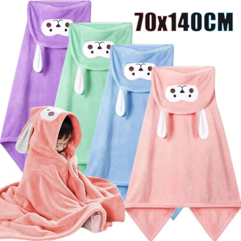 Hooded Bath Towel - 70x140cm Hooded Bath Towel Super Soft