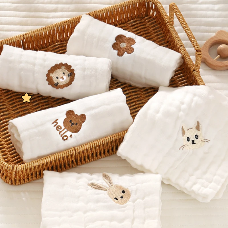 Baby Clothing Wash - 6 Layer Cotton Embroidery Baby Saliva