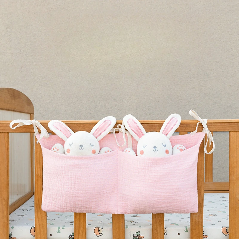 Baby Clothing For Bed - 2Pockets Bedside Hanging Diaper Nursery Organizer