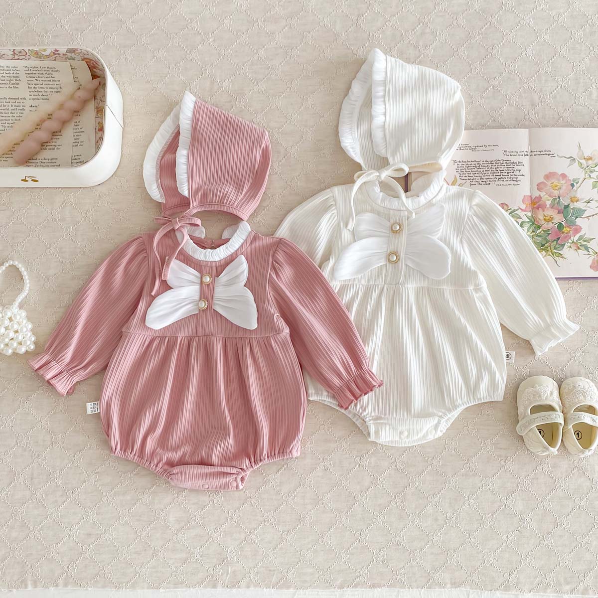 Baby Clothing Display - Autumn Baby Romper with Hat Big
