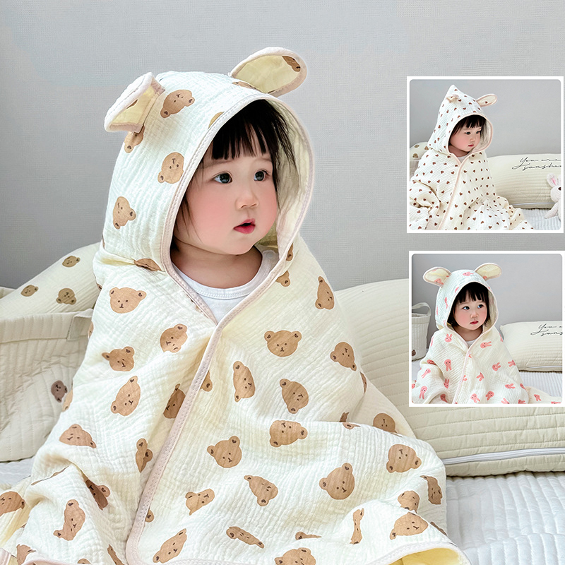 Baby Bath Towel 4 Layers Gauze - Hooded Bath Towel recension och pris