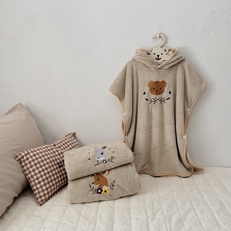 Children's Coral Fleece Cloaks - Hooded Bath Towel recension och pris